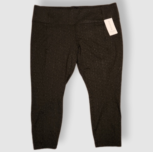 Athleta Delancy Textured Tight Black/Grayish Brown Texture Size 3X W-688 - Picture 2 of 15